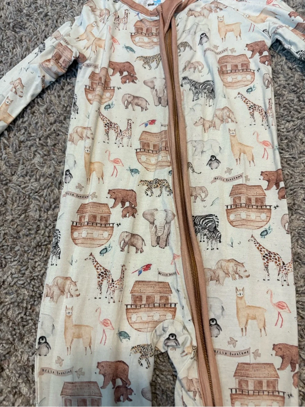 Noah’s Ark Bamboo Zippy // 12-18m